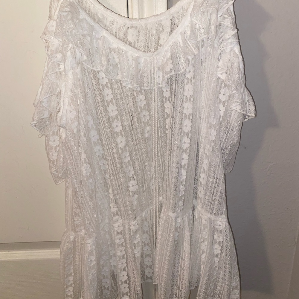 Shein white flowy top